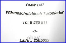 8585811 BMW B47 G20 318 320d Heat Shield Turbo